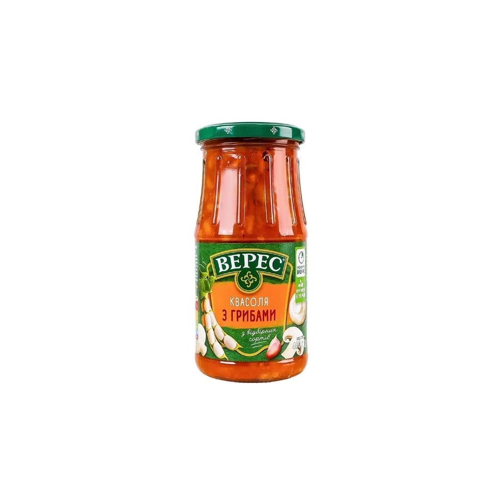 Fasolka z grzybami s sosie pomidorowym "Veres" 460g