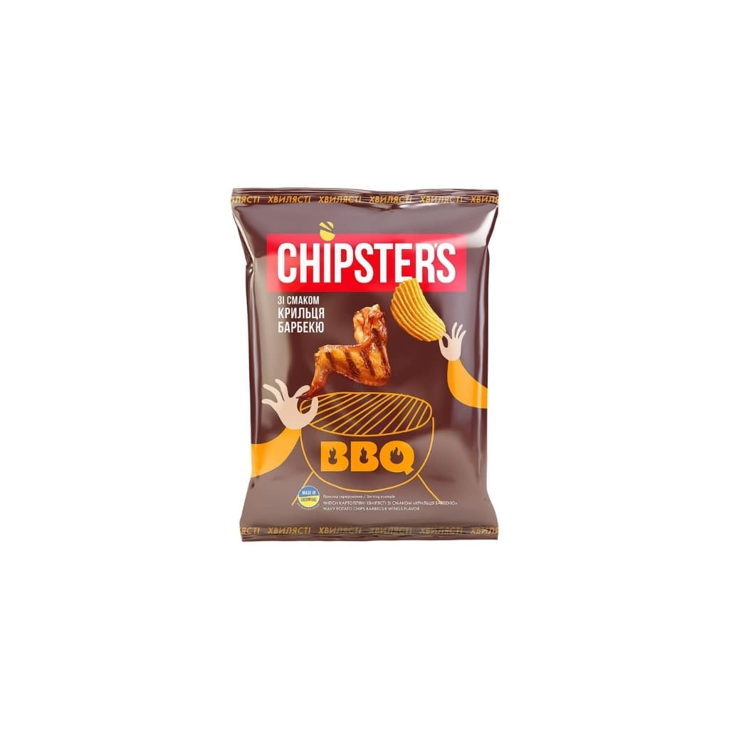 Chipsy ziemniaczane karbowane o smaku Skrzydełka BBQ "TM Chipster’s" 95g