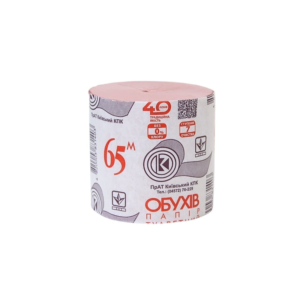 Papier toaletowy różowy Obukhiv 65 szt
