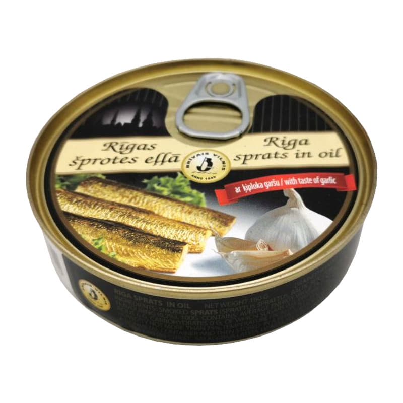 Ryzskie szproty z czosnkiem "Brivas Vilnis" 160g