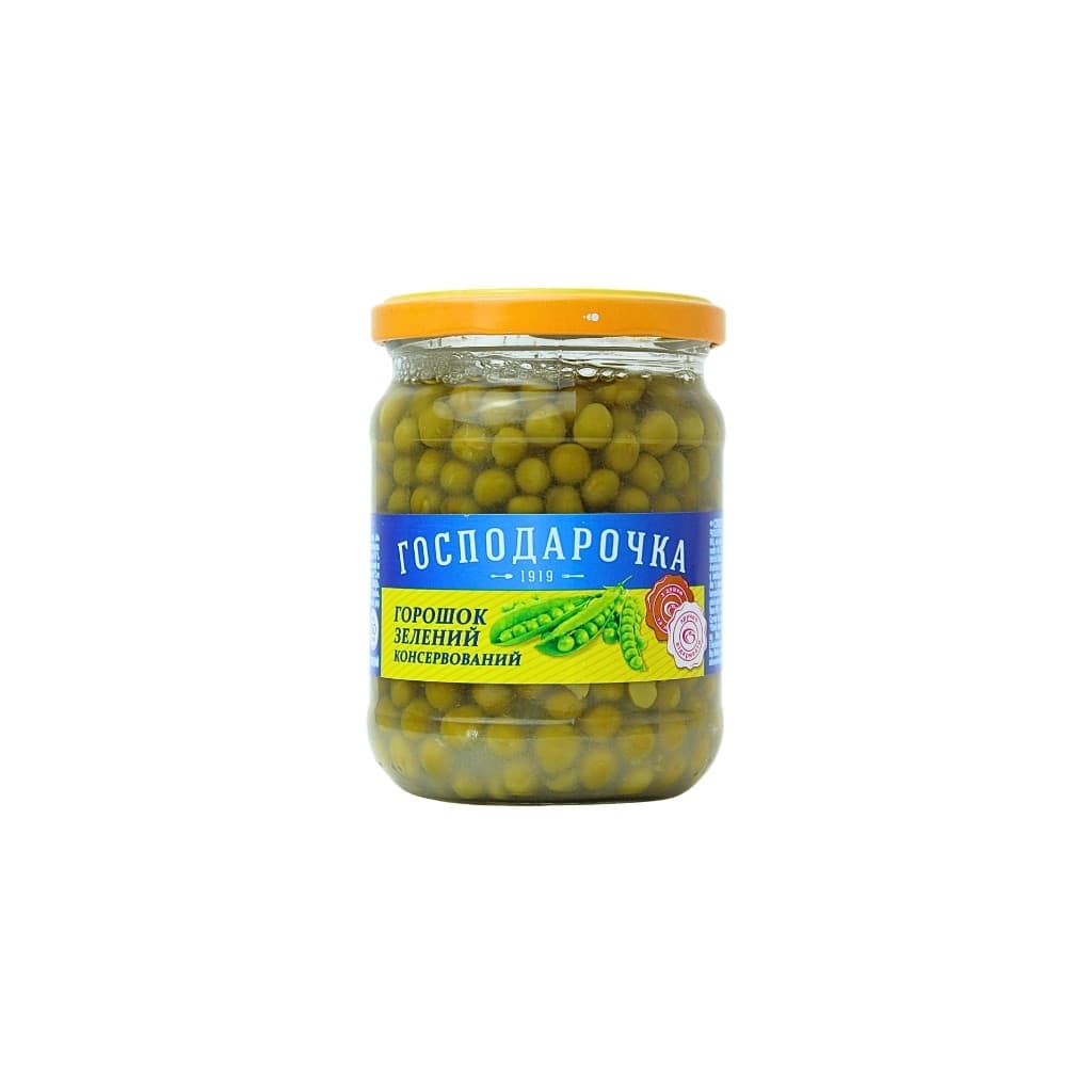 Groszek zielony konserwowy słoik "Gospodaroczka" 450g