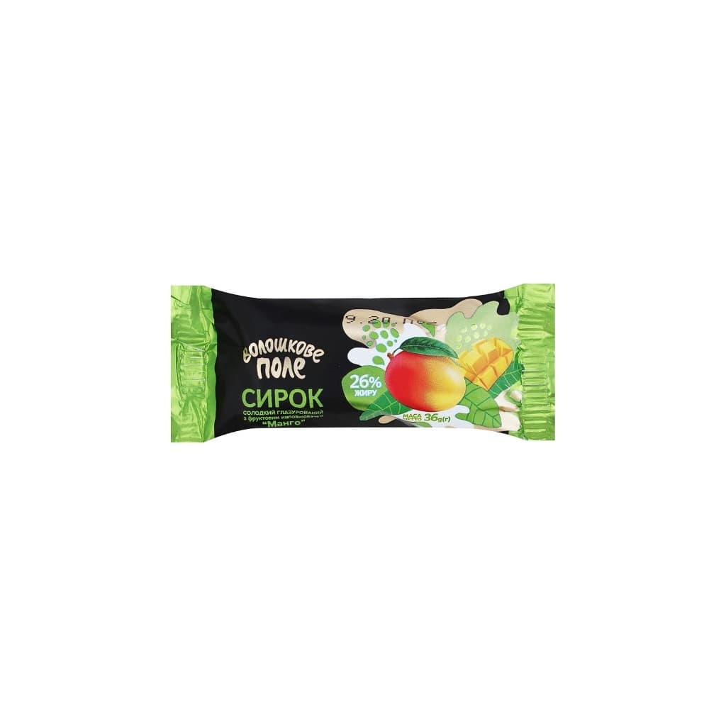 Batonik twarogowy glazurowany z nadzieniem owocowym Mango 26% "TM Voloshkove Pole" 36g