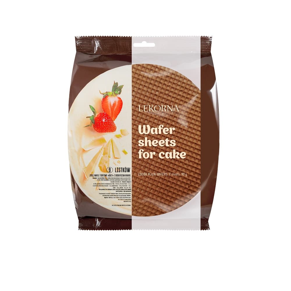 Wafle tortowe z dod. kakao "Lekorna" 90g
