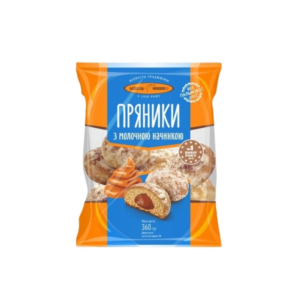 Pierniki z nadzieniem mlecznym "Kyivhlib" 360g