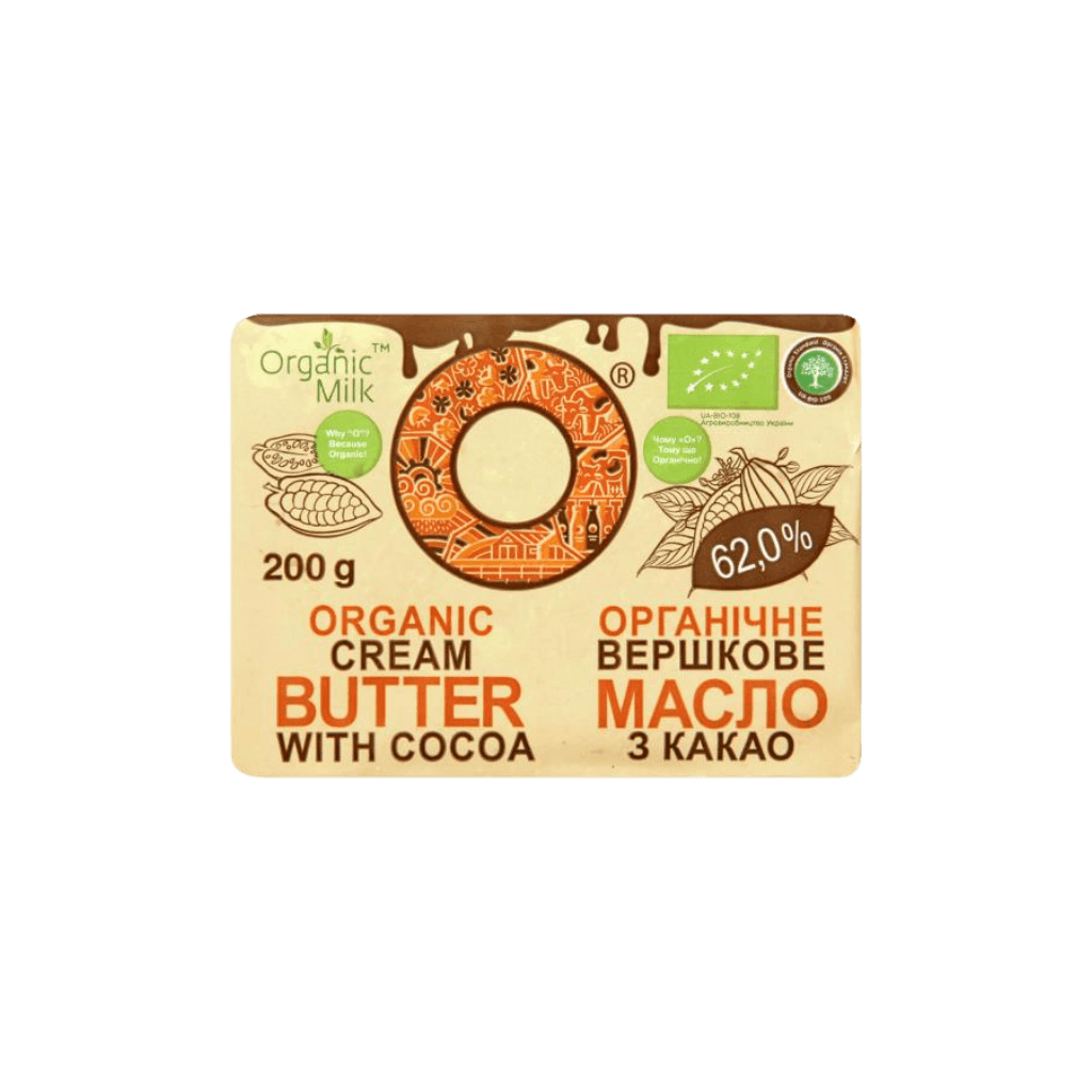 Masło ekstra organiczne czekoladowe 62% "Organic milk" 200g