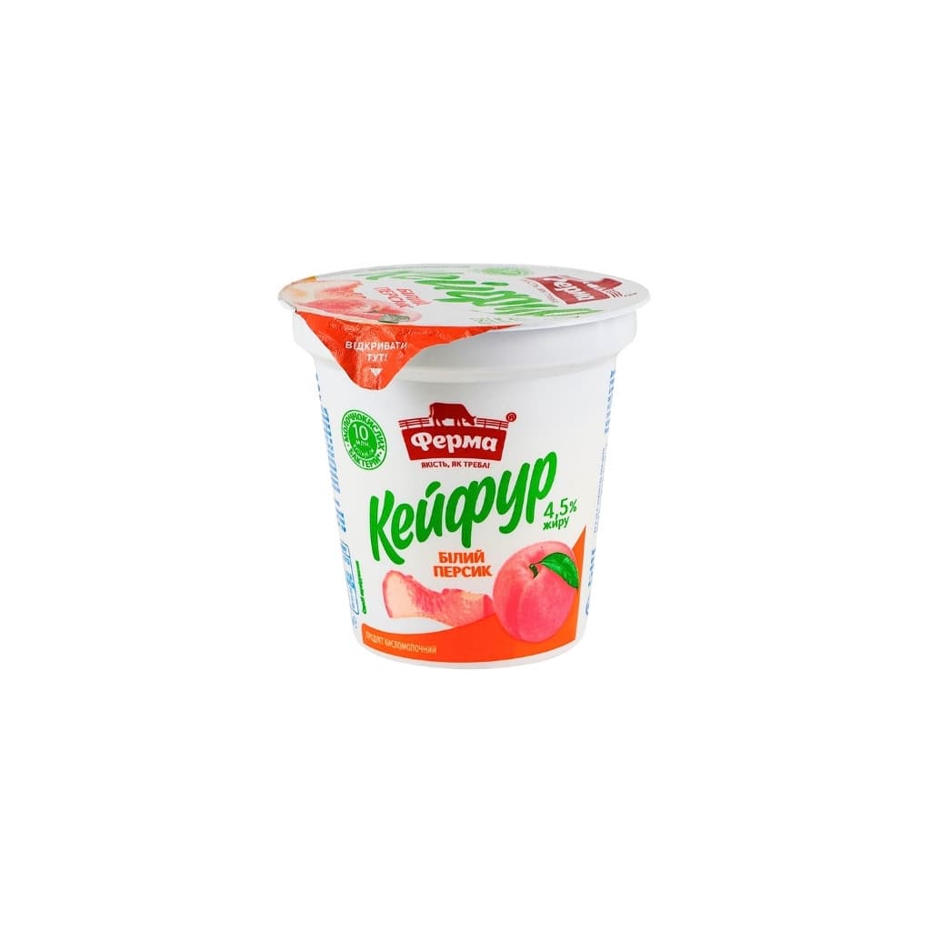 Kejfur z wsadem owocowym Biała brzoskwinia 4,5% "Ferma" 250g