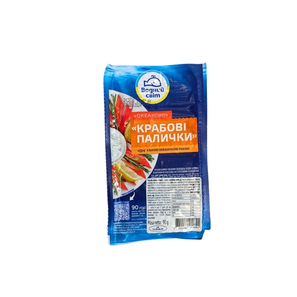 Paluszki krabowe surimi 43% schłodzone "Wodny mir" 90g