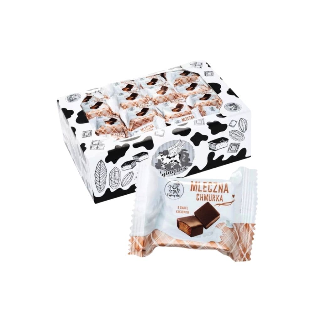 Cukierki mleczna chmurka o smaku kakaowym "Flying cow" luz (90-100g)