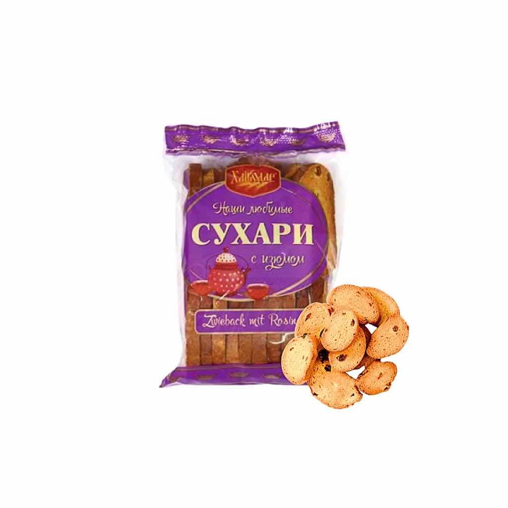 Sucharki z rodzynkami "Nowokijowskie" Hlibodar, 300g