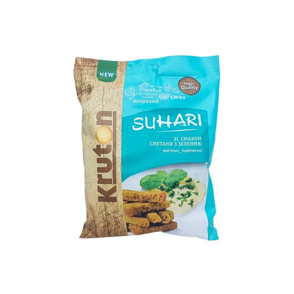 Sucharki żytnio-pszenne o smaku śmietany z zieleniną "Kruton" 70g