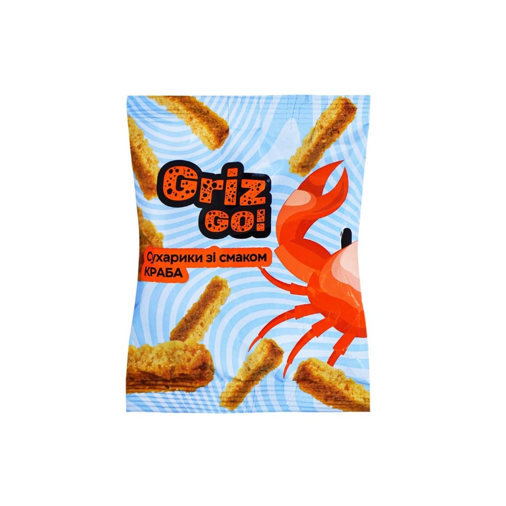 Sucharki pszenno-żytnie o smaku kraba "GrizGO" 70g