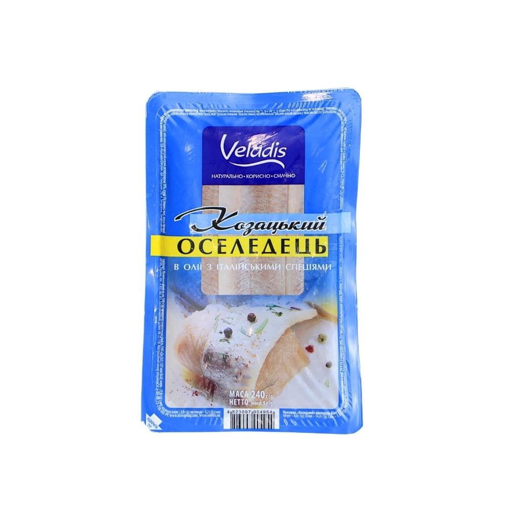 Śledź filet w oleje z przyprawami włoskimi "Kozacki" 240g