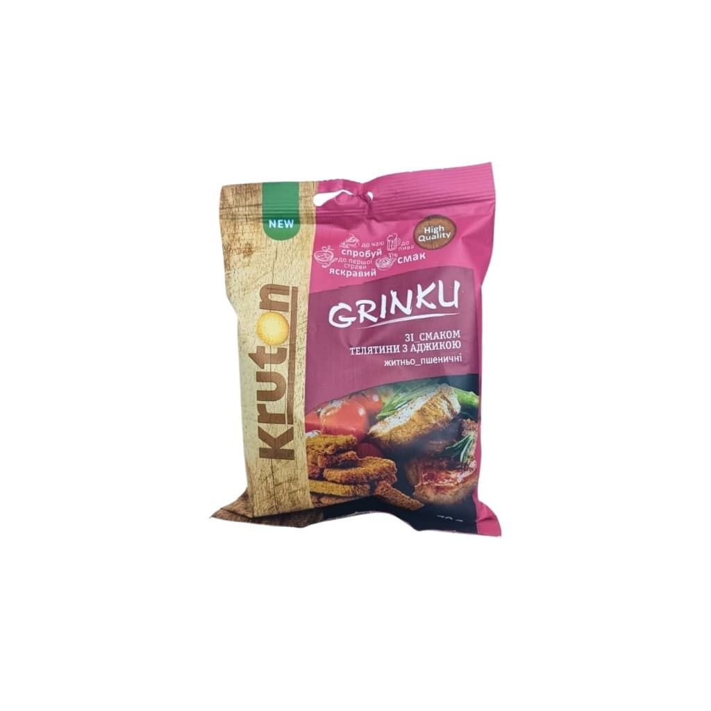 Grzanki żytnio-pszenne o smaku Cielęciny z adjika "Kruton" 70g