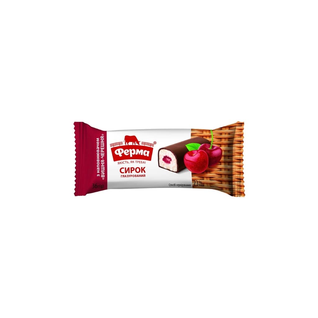 Serek wiśniowo-czereśniowy 23% "Ferma" 36g