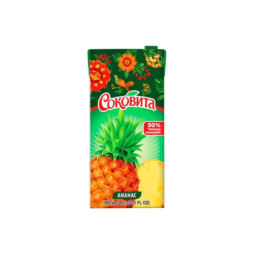 Napoj sokowy ananasowy "Sokovita" 950ml