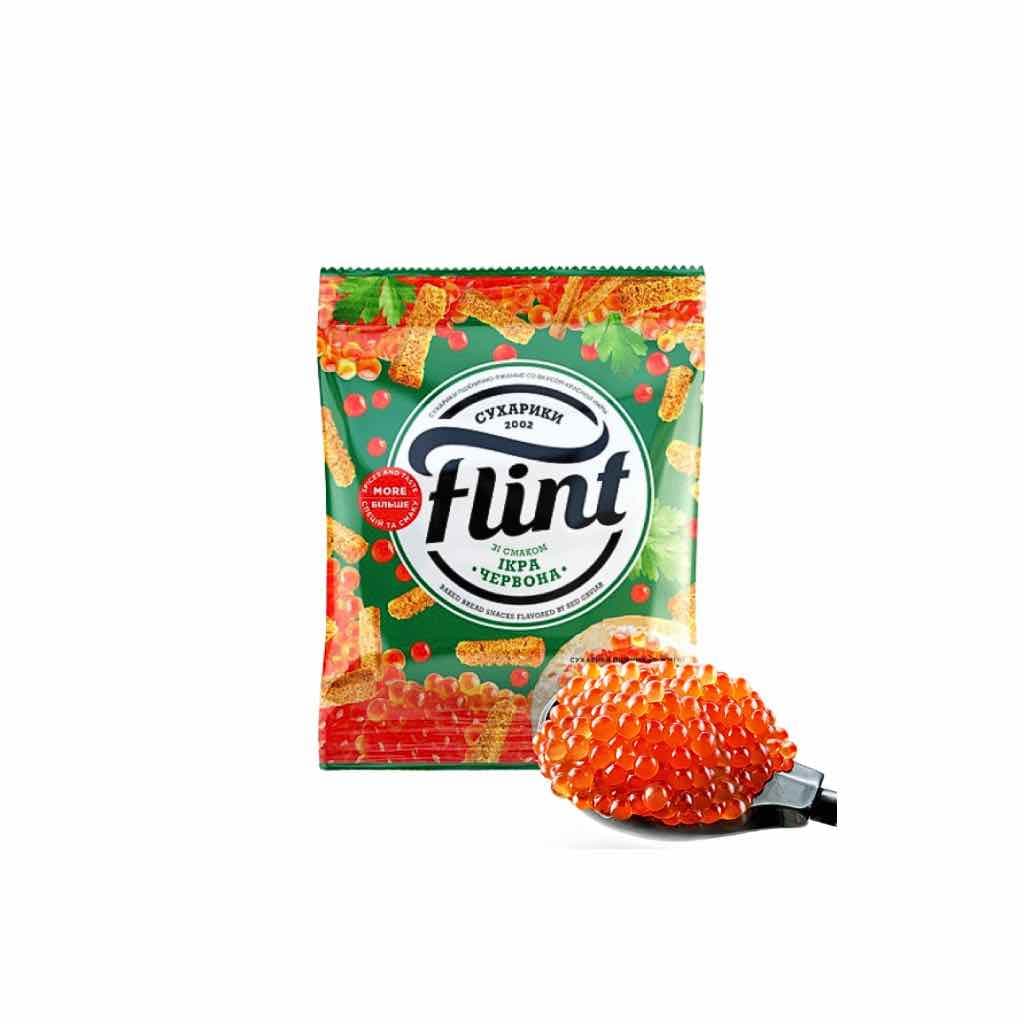 Sucharki pszenno-żytnie o smaku czerwonego kawioru Sucharki "Flint" 70g