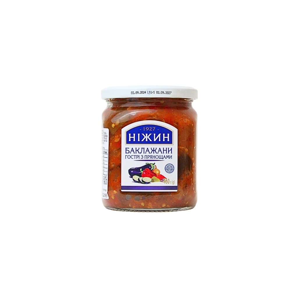 Bakłażany pikantne z przyprawami "Nizyn" 460g