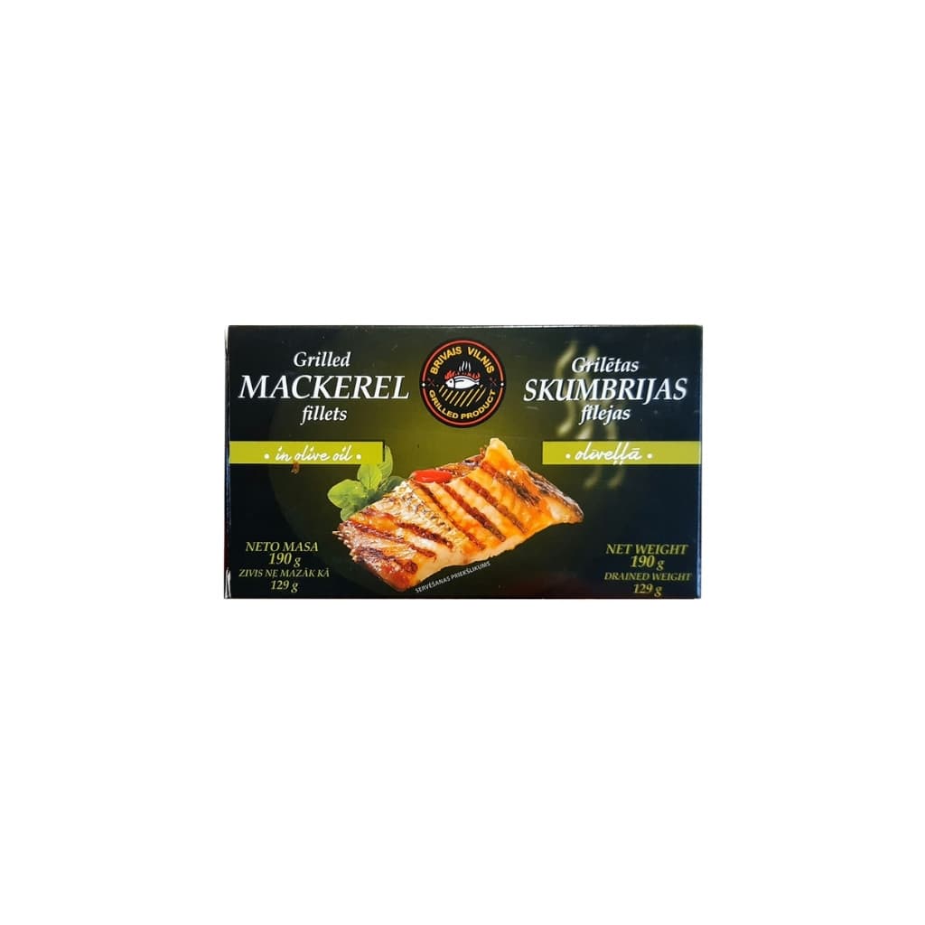 Makrela filet grilowany z grilla w oliwie "Brivais Vilnis" 190g
