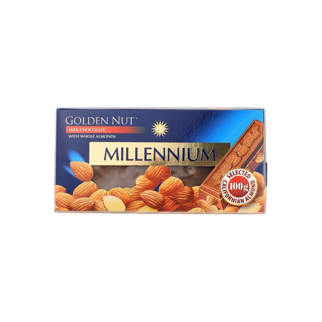Czekolada mleczna z migdałami Golden Nut "Millennium" 100g