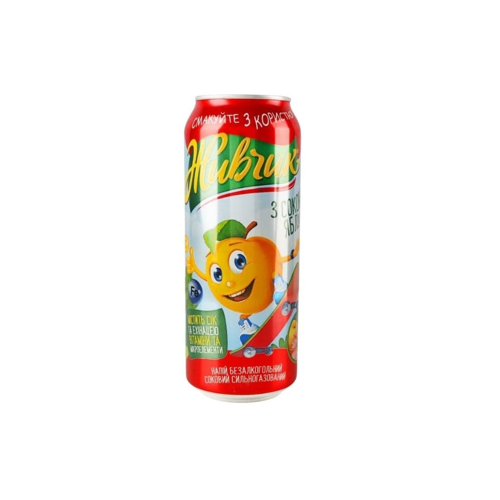 Napój gazowany o smaku jabłka puszka "Żywczyk" 500ml