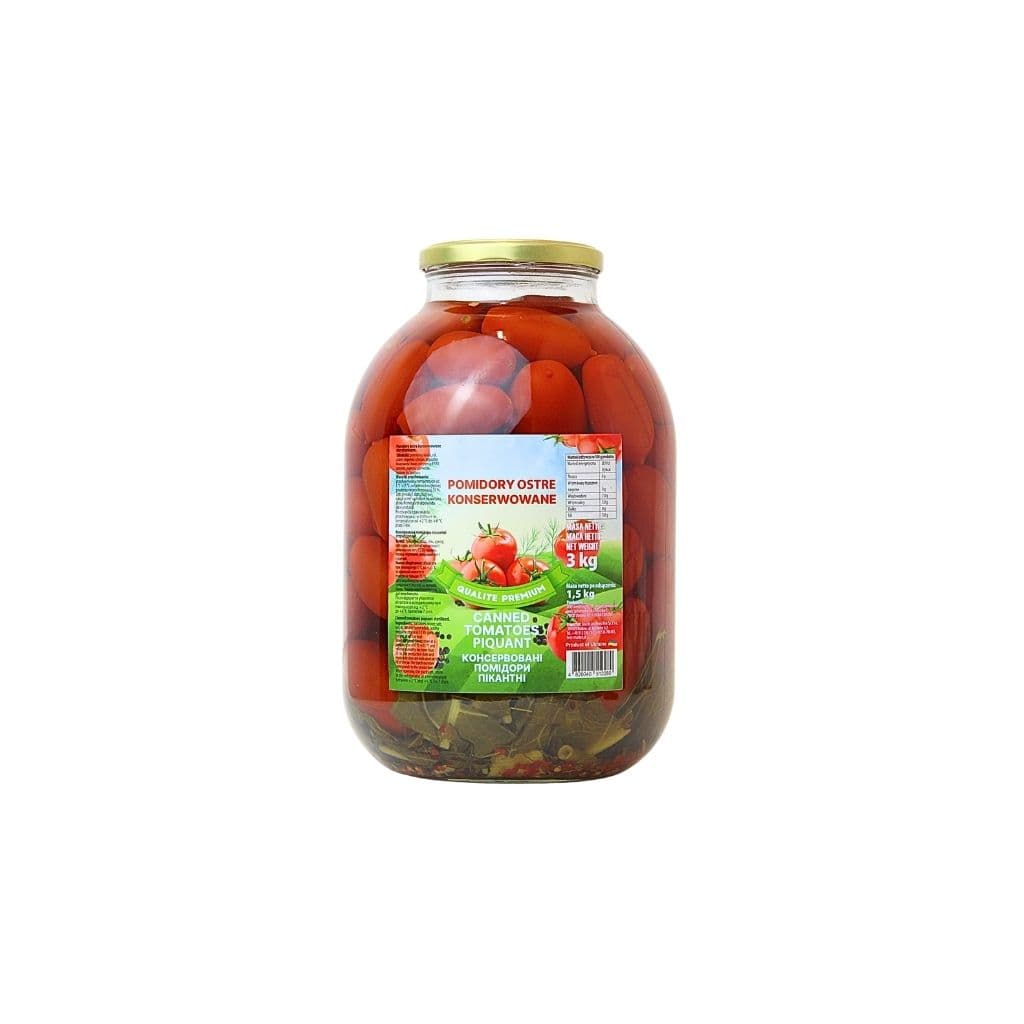 Pomidory ostre konserwowane sterylizowane "Szataniwka" 3kg
