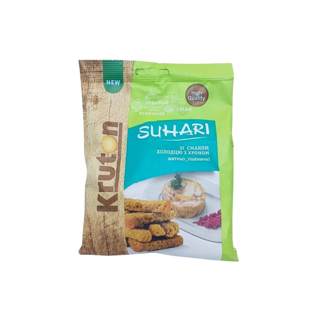 Sucharki żytnio-pszenne o smaku galaretki z chrzanem "Kruton" 70g