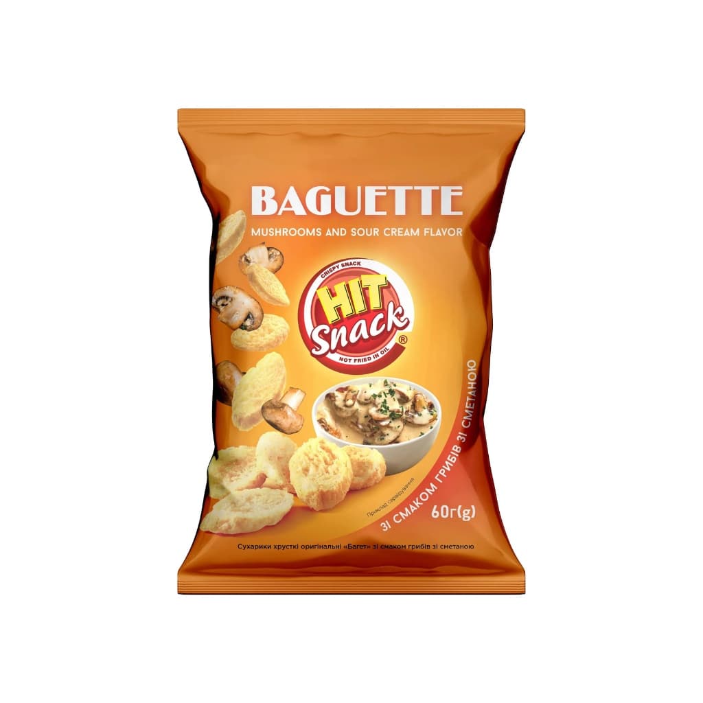 Sucharki oryginalny o smaku grzybów w śmietanie "BAGUETTE" 60g