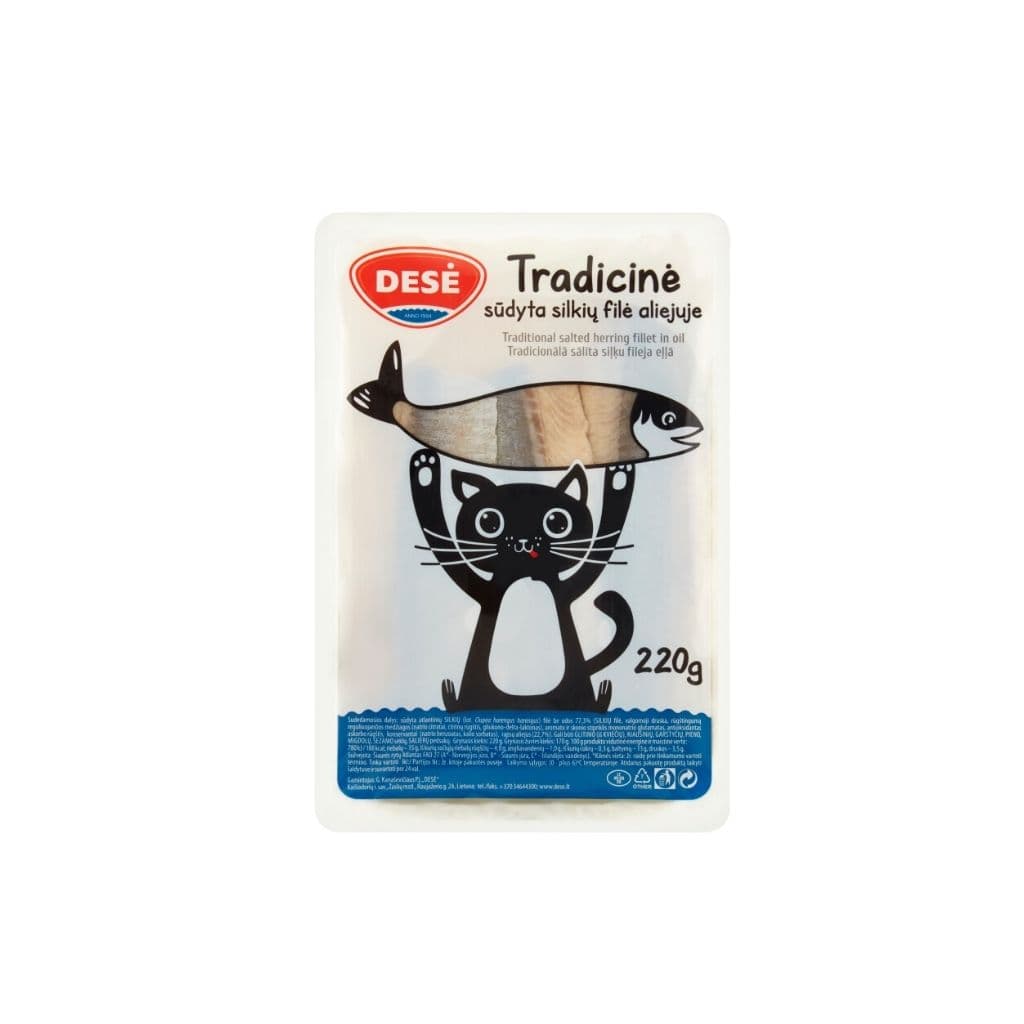 Śledż filet w oleju klasyczne "Dese" 220g