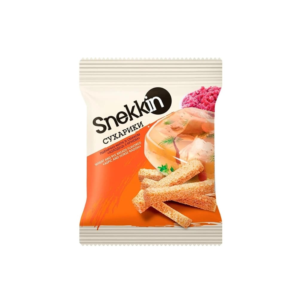 Grzanki o smaku galaretki z chrzanem "Snekin" 70g