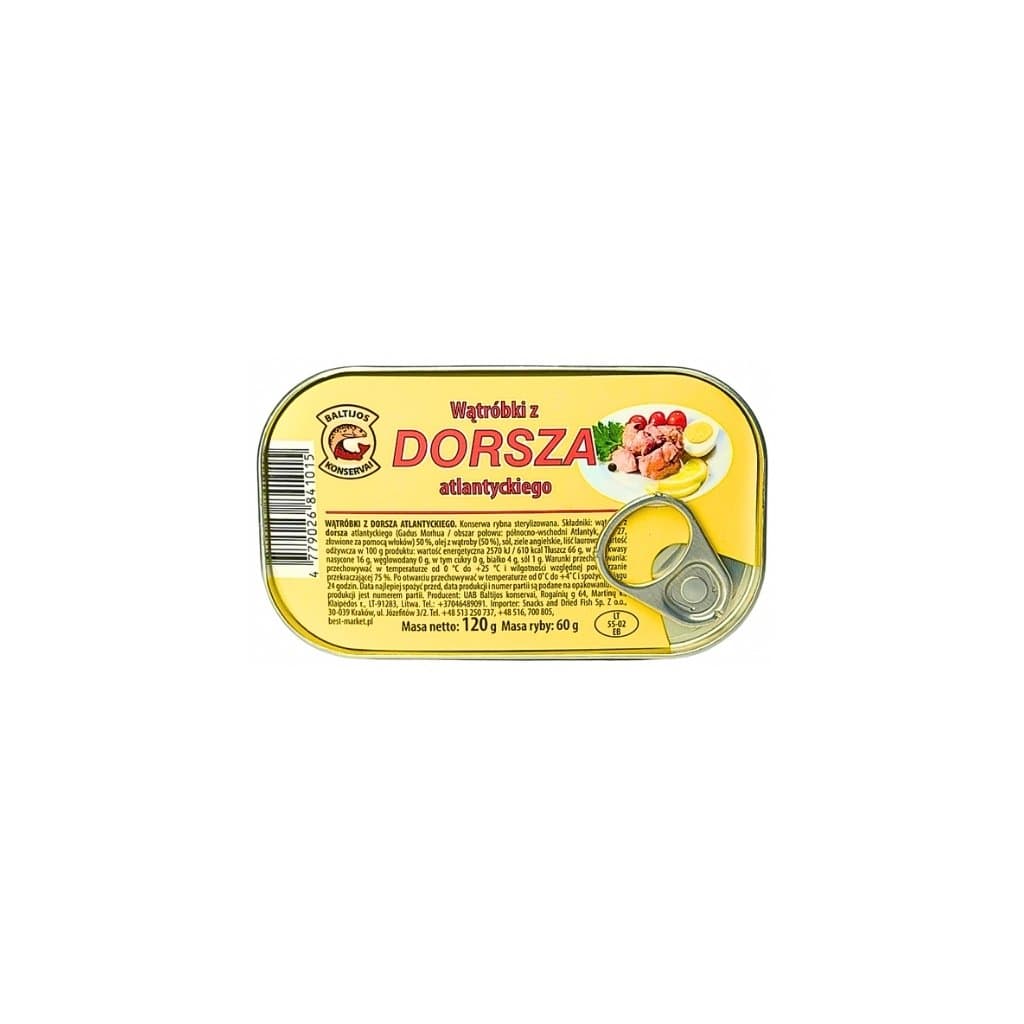 Wątroba dorsza "Baltijos Konservai" 120g