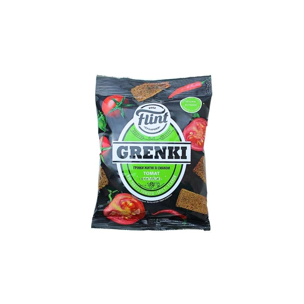 Grzanki żytnie o smaku Tomato spicy "Flint" 110g
