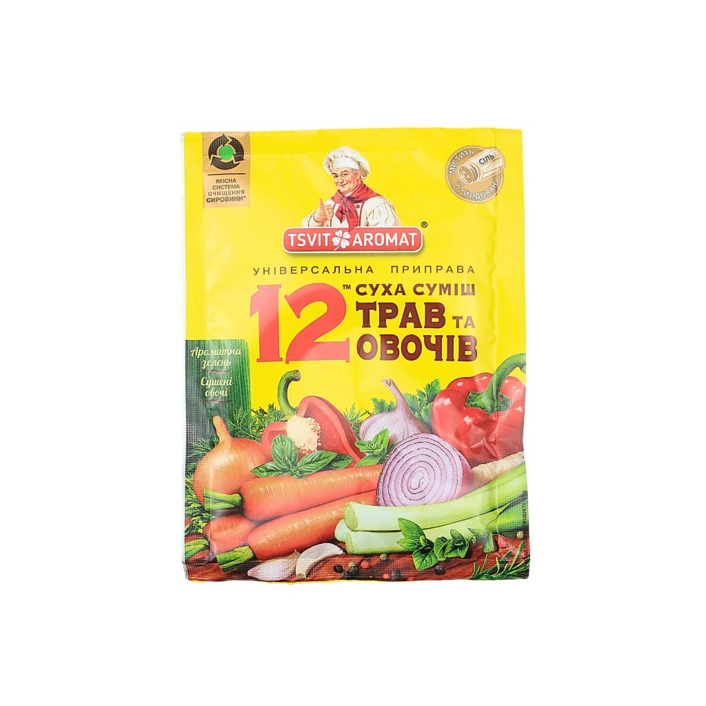 Przyprawa uniwersalna sucha mieszanka ziol i warzyw 12 "Tsvit i aromat" 70g